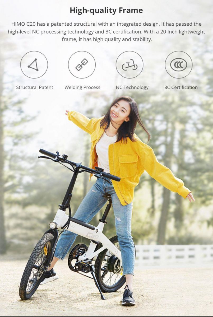 Xiaomi HIMO C20 Sepeda  Elektrik Smart Moped Bicycle 250W 
